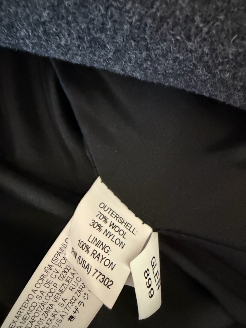 Zara Gray Double-Breasted Belted Pea Coat - Picture 6 of 6